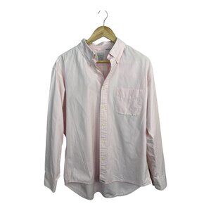 J Crew MENS Size Large Pink Button Down Pocket Classic Preppy Y2K